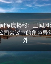 秘语空间深度揭秘：丑闻风波背后，明星在公司会议室的角色异常令人意外