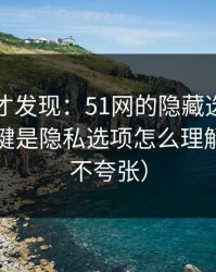 拆开看才发现：51网的隐藏选项不神秘，关键是隐私选项怎么理解（真的不夸张）